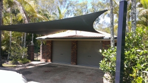 Shade sail for carport